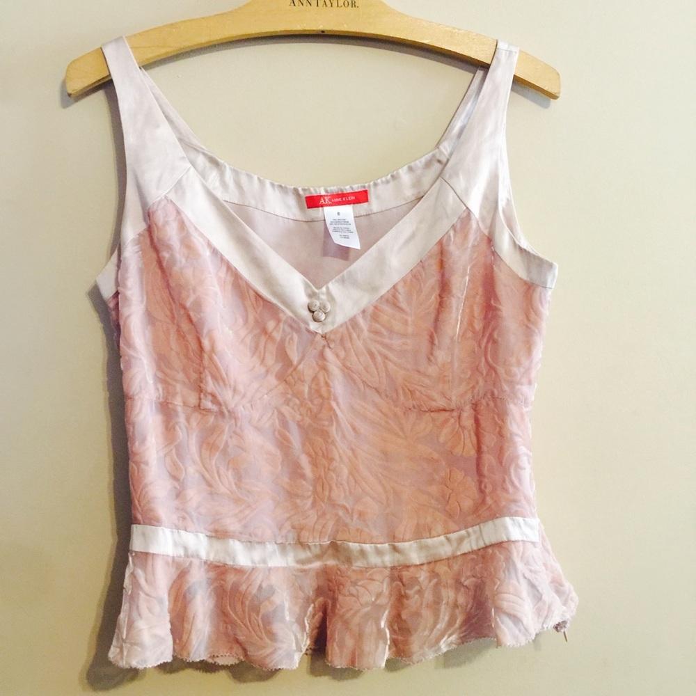Anne Klein Blush Peplum Style Tank Top